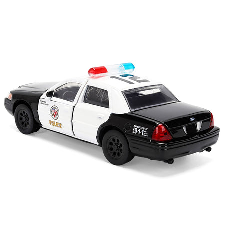 Ford Crown Victoria "LAPD (Los Angeles Police Department) Black and White "The Fast and the Furious" (2001) Movie "Fast & Furious" Series 1/32 Diecast Model Car by Jada-Jada-ModelCars.com