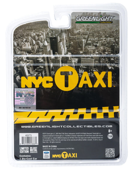 Ford Crown Victoria Yellow "NYC Taxi" (New York City) 1/64 Diecast Model Car by Greenlight-Greenlight-ModelCars.com