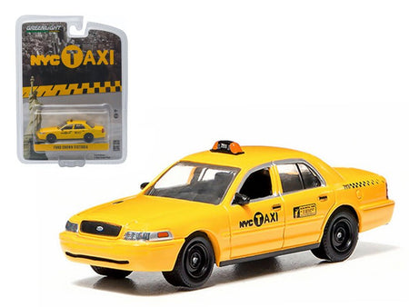 Ford Crown Victoria Yellow "NYC Taxi" (New York City) 1/64 Diecast Model Car by Greenlight-Greenlight-ModelCars.com
