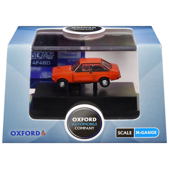 Ford Escort Mk2 RHD (Right Hand Drive) Carnival Red 1/148 (N) Scale Diecast Model Car by Oxford Diecast-Oxford Diecast-ModelCars.com