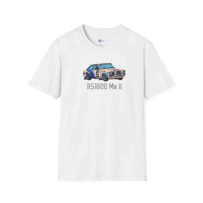 Ford Escort RS1800 Mk II - Pop Art - Unisex T-Shirt with model designation-Modelcars.com-ModelCars.com