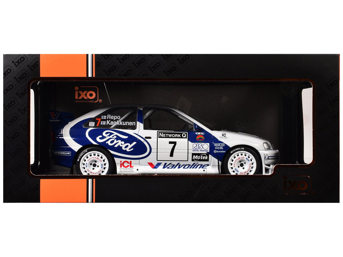 Ford Escort WRC #7 Juha Kankkunen - Juha Repo 2nd Place "RAC Rally" (1998) 1/18 Diecast Model Car by IXO Models-IXO-ModelCars.com