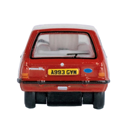 Ford Fiesta Mk1 RHD (Right Hand Drive) Venetian Red 1/148 (N) Scale Diecast Model Car by Oxford Diecast-Oxford Diecast-ModelCars.com