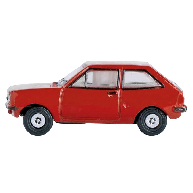 Ford Fiesta Mk1 RHD (Right Hand Drive) Venetian Red 1/148 (N) Scale Diecast Model Car by Oxford Diecast-Oxford Diecast-ModelCars.com