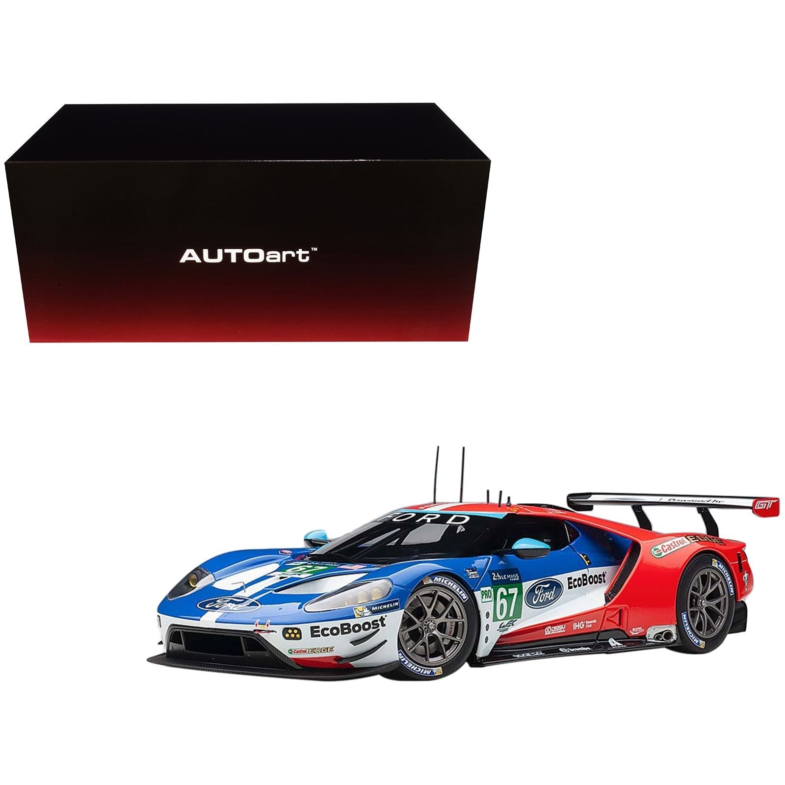 Ford GT 67 Harry Tincknell - Andy Priaulx - Pipo Derani "Ford Chip Ganassi Team UK" 24H Le Mans (2017) 1/18 Model Car by Autoart - Autoart - ModelCars.com