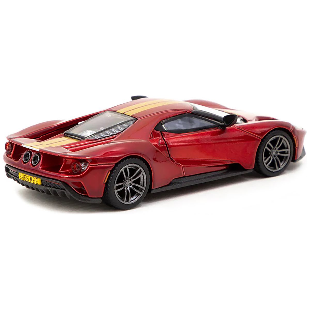 Ford GT Liquid Red Metallic with Gold Stripes "Shmee150 Collection" "Collaboration Model" 1/64 Diecast Model Car by True Scale Miniatures & Tarmac Works - True Scale Miniatures - ModelCars.com