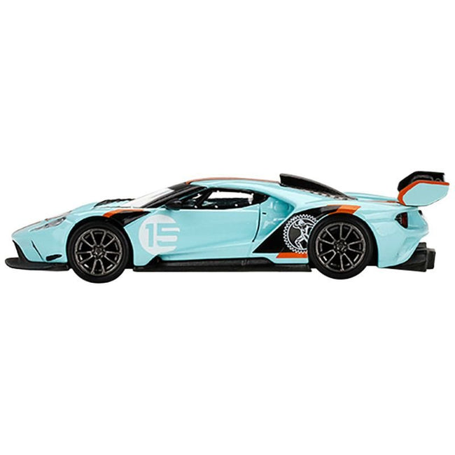 Ford GT MK II 002 15 Light Blue with Orange Stripes Limited Edition to 6000 pieces Worldwide 1/64 Diecast Model Car by True Scale Miniatures - True Scale Miniatures - ModelCars.com