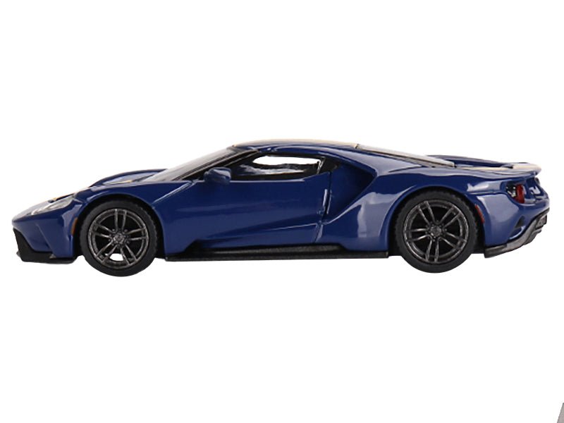 Ford GT Sunoco Blue with Yellow Stripes Limited Edition to 3600 pieces Worldwide 1/64 Diecast Model Car by Mini GT-Mini GT-ModelCars.com