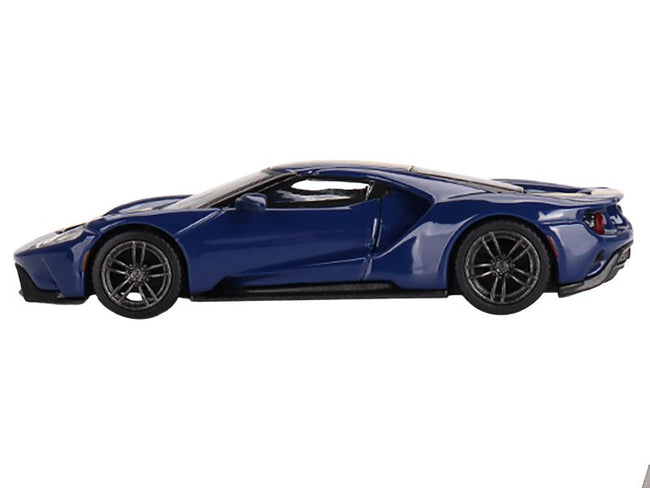 Ford GT Sunoco Blue with Yellow Stripes Limited Edition to 3600 pieces Worldwide 1/64 Diecast Model Car by Mini GT-Mini GT-ModelCars.com