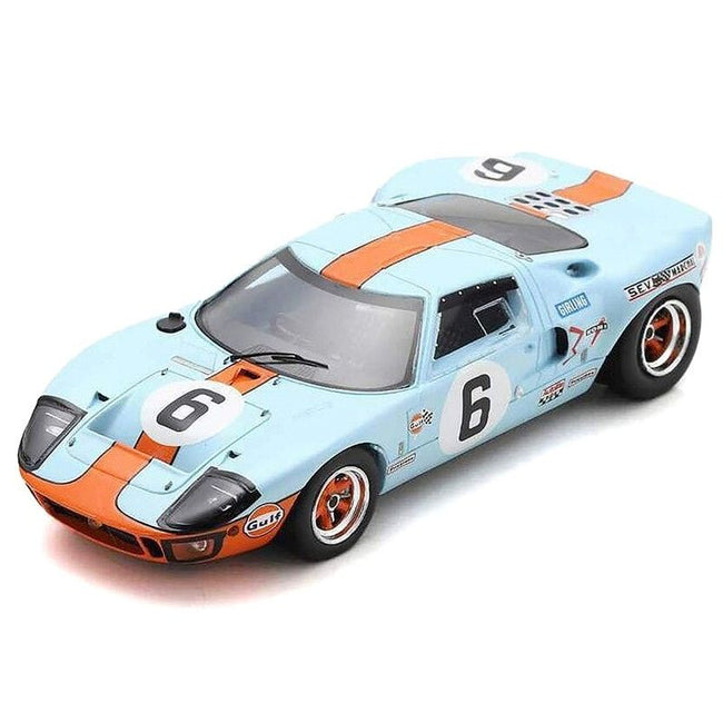 Ford GT40 #6 Jacky Ickx - Jackie Oliver "JW Automotive Engineering" Winner "24 Hours of Le Mans" (1969) with Acrylic Display Case 1/18 Model Car by Spark-Spark-ModelCars.com