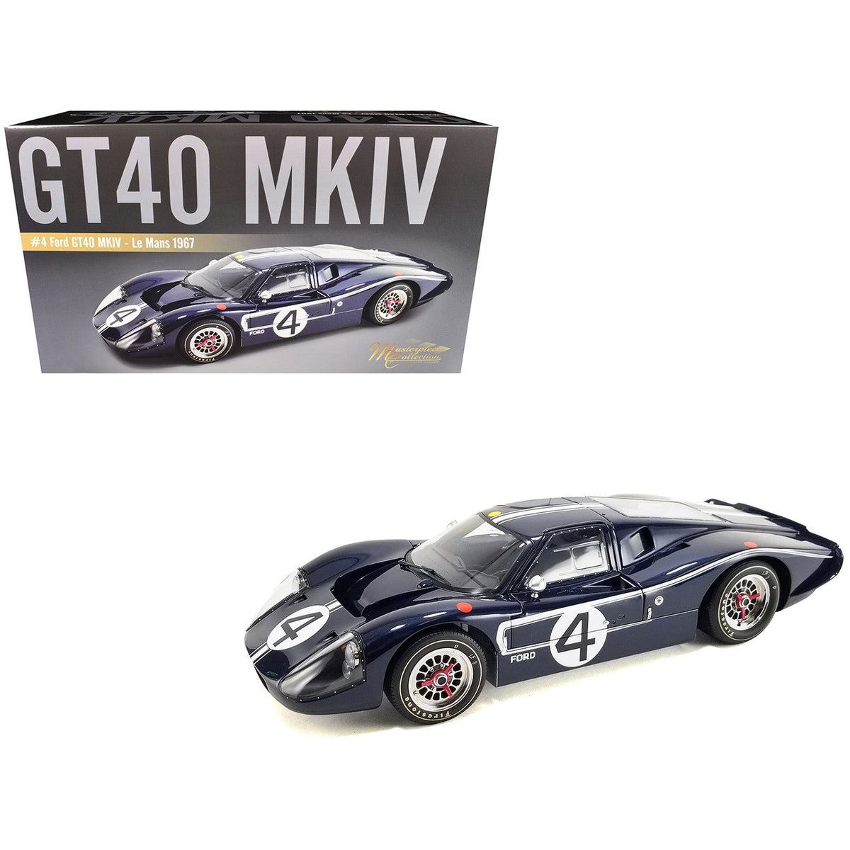 Ford GT40 MKIV #4 Denny Hulme - Lloyd Ruby "Holman & Moody" "24 Hours of Le Mans" (1967) "Masterpiece Collection" 1/12 Diecast Model Car by ACME-Acme-ModelCars.com
