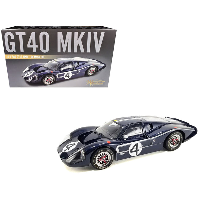 Ford GT40 MKIV #4 Denny Hulme - Lloyd Ruby "Holman & Moody" "24 Hours of Le Mans" (1967) "Masterpiece Collection" 1/12 Diecast Model Car by ACME-Acme-ModelCars.com