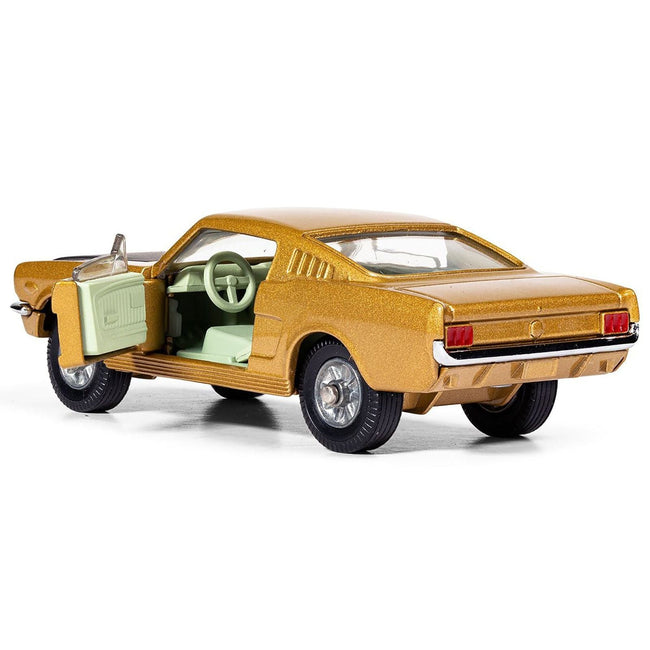 Ford Mustang Fastback 2+2 Gold Metallic and Black Diecast Model Car by Corgi-Corgi-ModelCars.com