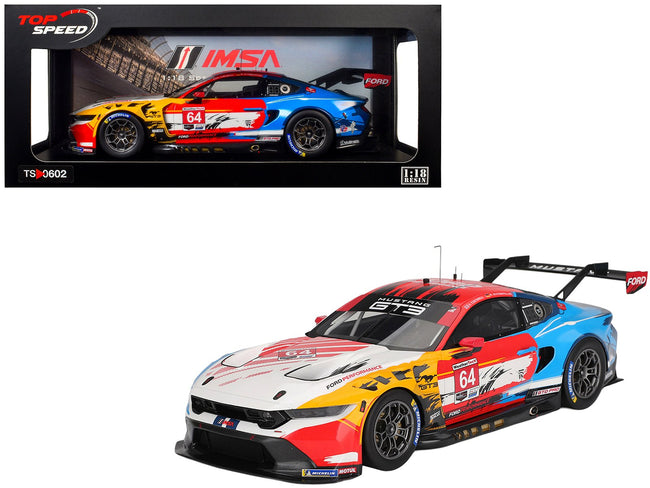 Ford Mustang GT3 #64 Mike Rockenfeller - Harry Tincknell "Ford Multimatic Motorsports" "Motul Course de Monterey - Laguna Seca" (2024) 1/18 Model Car by Top Speed-Top Speed-ModelCars.com