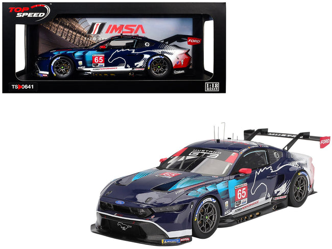 Ford Mustang GT3 #65 Christopher Mies - Dennis Olsen - Frederic Vervisch "Ford Multimatic Motorsports" GTD Pro Class Winner IMSA "24 Hours of Daytona" (2025) 1/18 Model Car by Top Speed-Top Speed-ModelCars.com