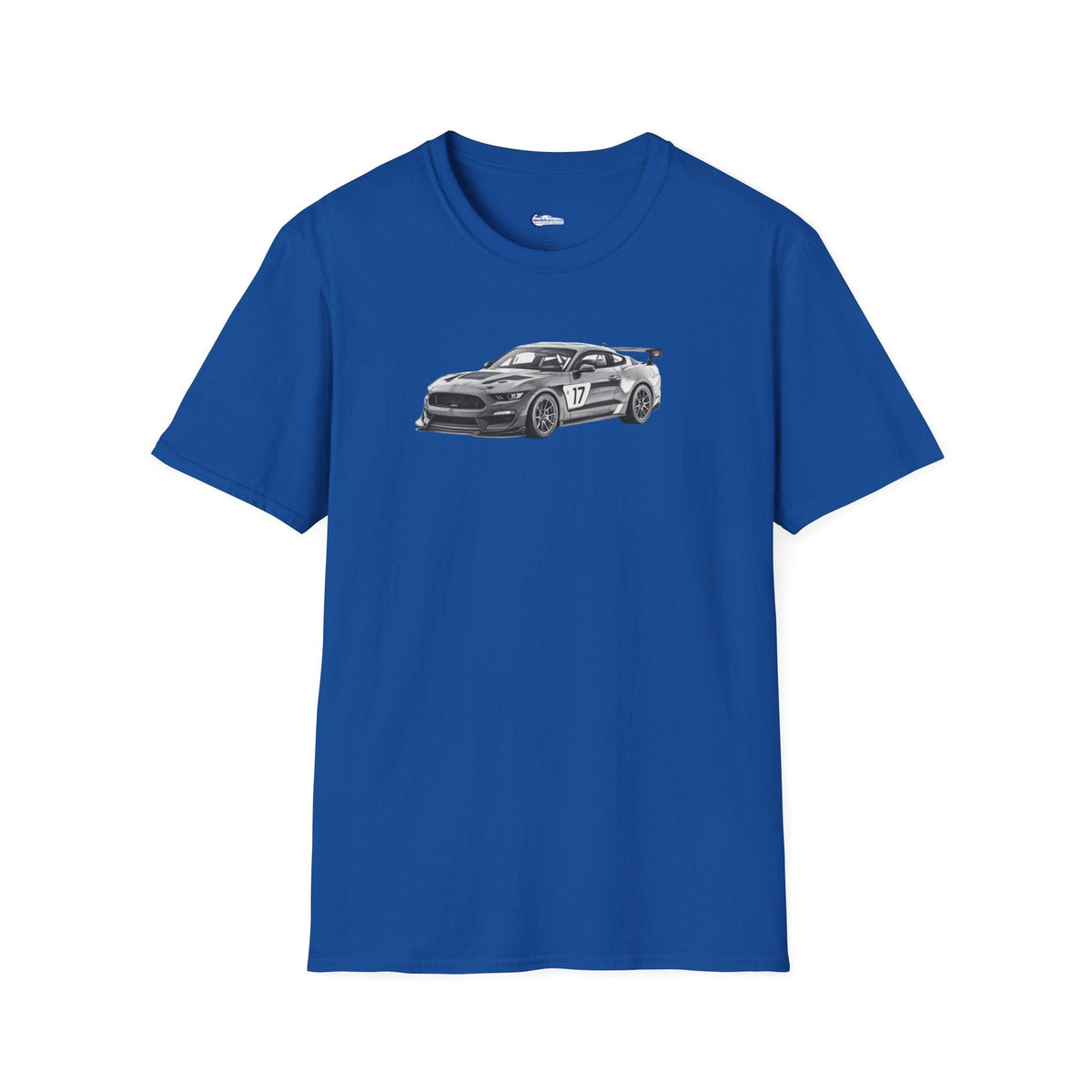 Ford Mustang GT4 Sketch Art T-Shirt with 2019 Spec Race Car Kit - American Muscle-Modelcars.com-ModelCars.com