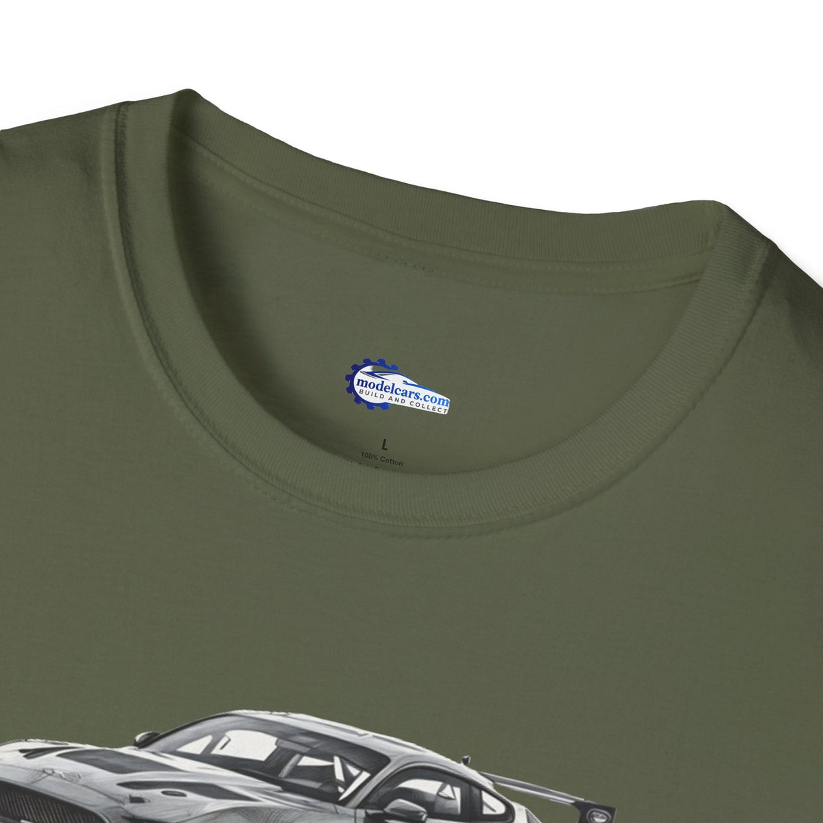 Ford Mustang GT4 Sketch Art T-Shirt with 2019 Spec Race Car Kit - American Muscle-Modelcars.com-ModelCars.com