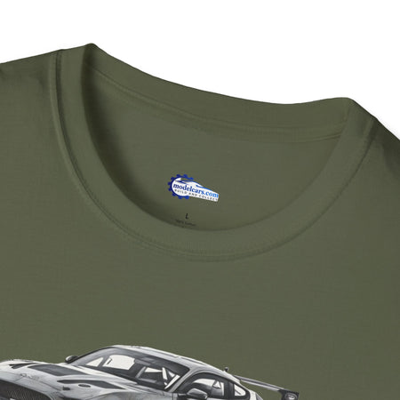Ford Mustang GT4 Sketch Art T-Shirt with 2019 Spec Race Car Kit - American Muscle-Modelcars.com-ModelCars.com