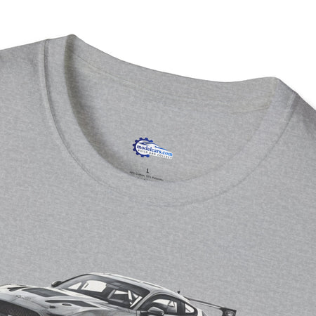 Ford Mustang GT4 Sketch Art T-Shirt with 2019 Spec Race Car Kit - American Muscle-Modelcars.com-ModelCars.com