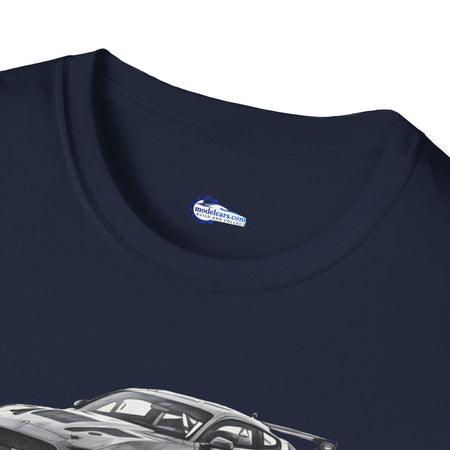 Ford Mustang GT4 Sketch Art T-Shirt with 2019 Spec Race Car Kit - American Muscle-Modelcars.com-ModelCars.com
