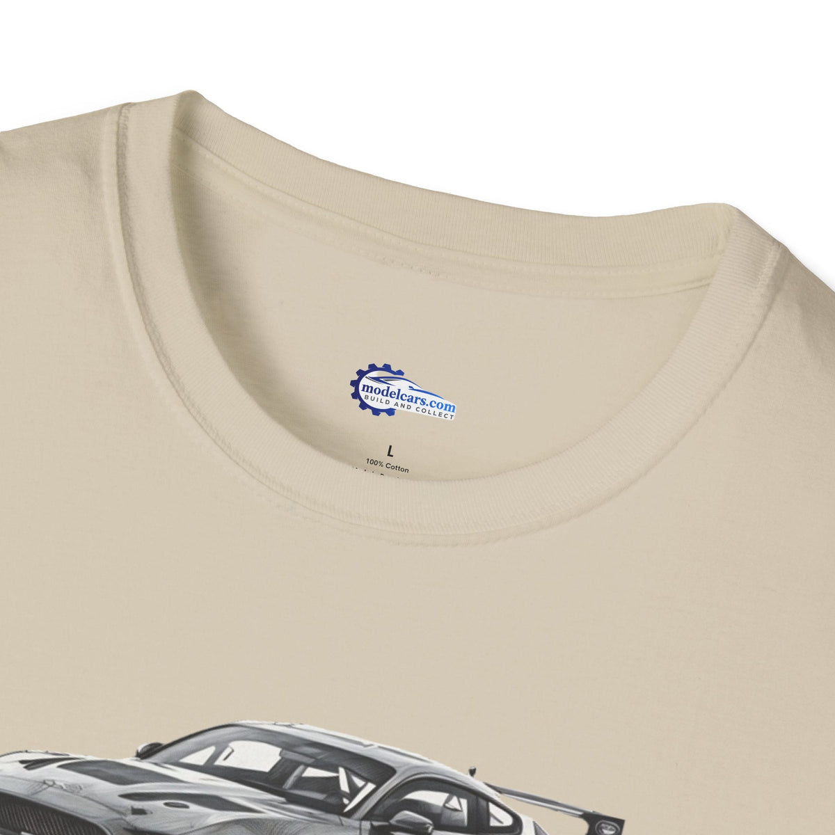 Ford Mustang GT4 Sketch Art T-Shirt with 2019 Spec Race Car Kit - American Muscle-Modelcars.com-ModelCars.com