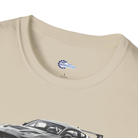Ford Mustang GT4 Sketch Art T-Shirt with 2019 Spec Race Car Kit - American Muscle-Modelcars.com-ModelCars.com