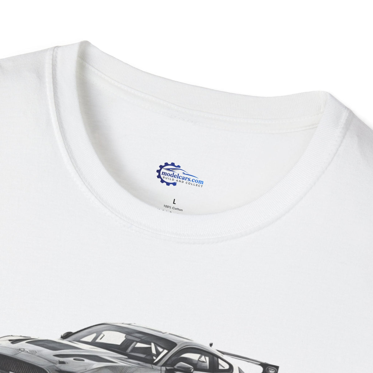 Ford Mustang GT4 Sketch Art T-Shirt with 2019 Spec Race Car Kit - American Muscle-Modelcars.com-ModelCars.com
