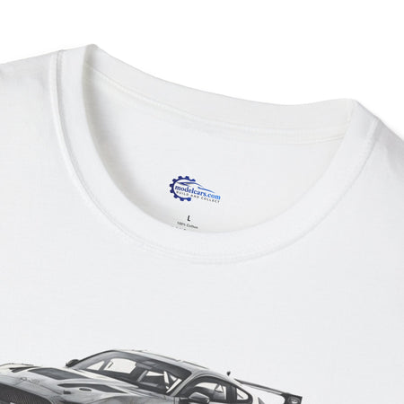 Ford Mustang GT4 Sketch Art T-Shirt with 2019 Spec Race Car Kit - American Muscle-Modelcars.com-ModelCars.com