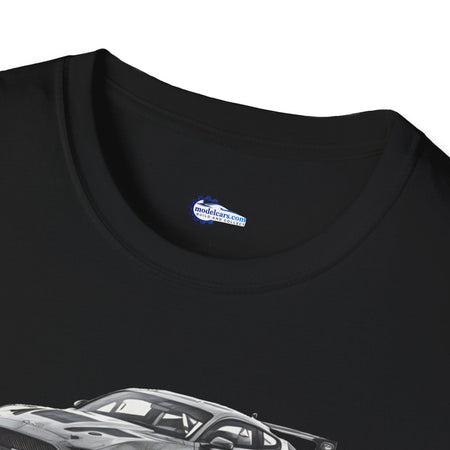 Ford Mustang GT4 Sketch Art T-Shirt with 2019 Spec Race Car Kit - American Muscle-Modelcars.com-ModelCars.com