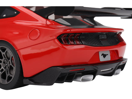 Ford Mustang GTD Race Red and Carbon Fiber with Red Stripe 1/18 Model Car by Top Speed-Top Speed-ModelCars.com