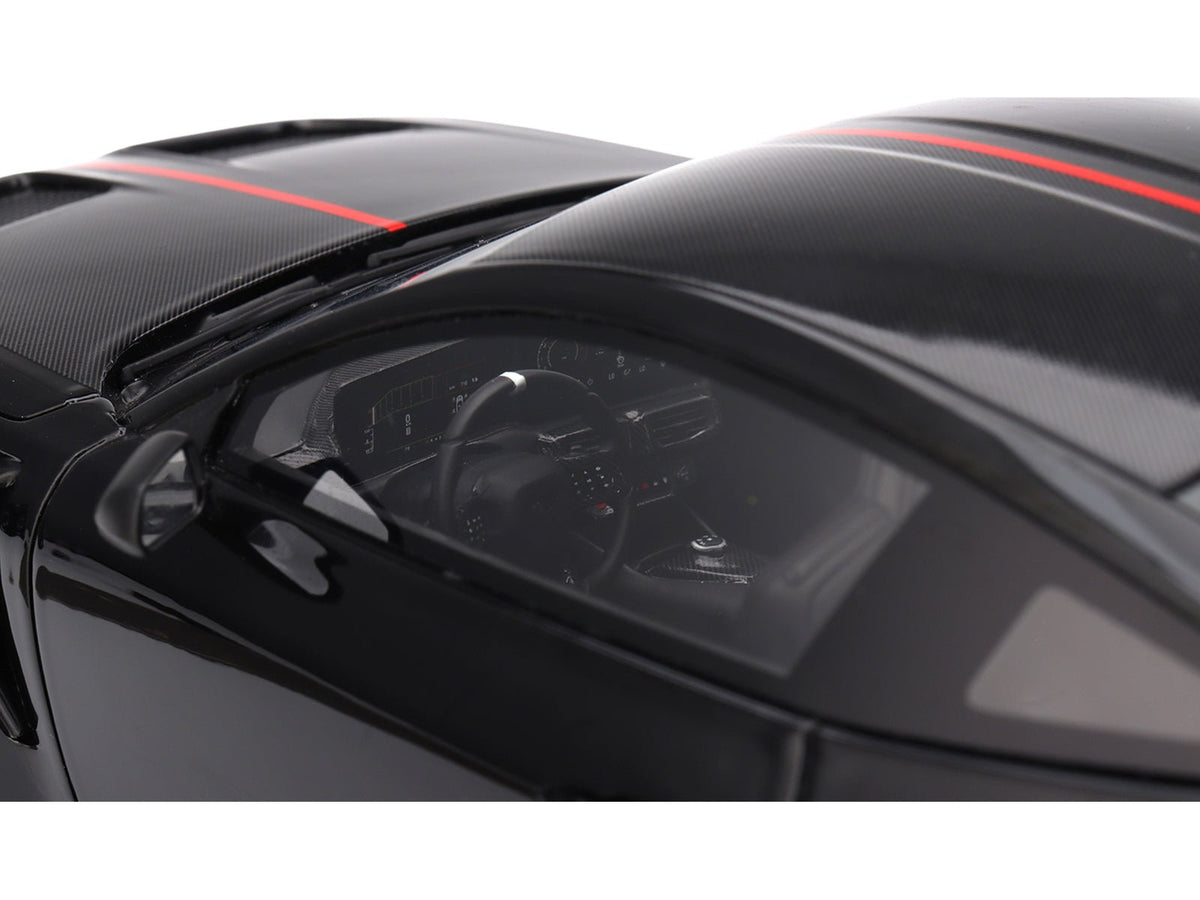 Ford Mustang GTD Shadow Black with Red Stripe 1/18 Model Car by Top Speed-Top Speed-ModelCars.com