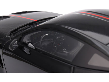 Ford Mustang GTD Shadow Black with Red Stripe 1/18 Model Car by Top Speed-Top Speed-ModelCars.com
