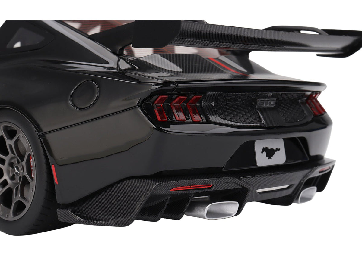 Ford Mustang GTD Shadow Black with Red Stripe 1/18 Model Car by Top Speed-Top Speed-ModelCars.com