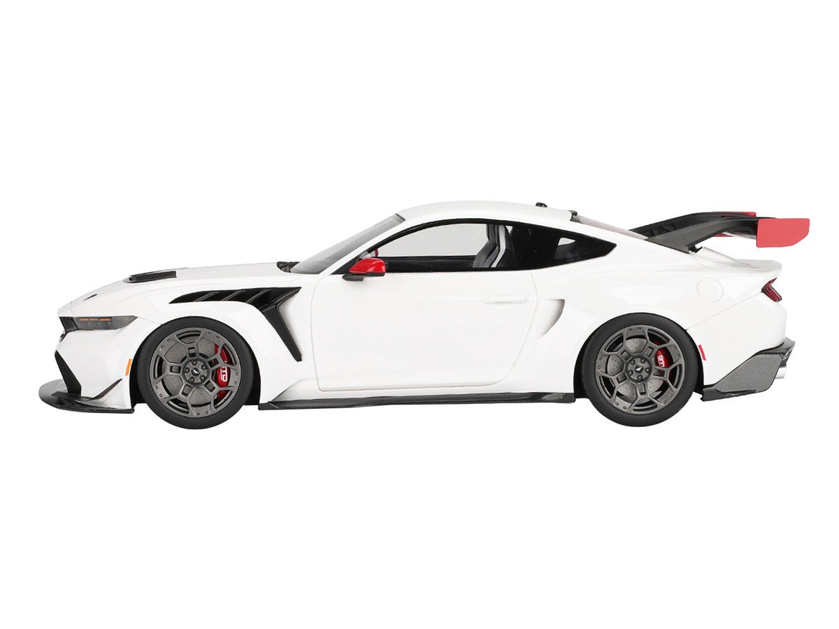 Ford Mustang GTD "Spirit of America" White with Red and Blue Stripes 1/18 Model Car by Top Speed-Top Speed-ModelCars.com