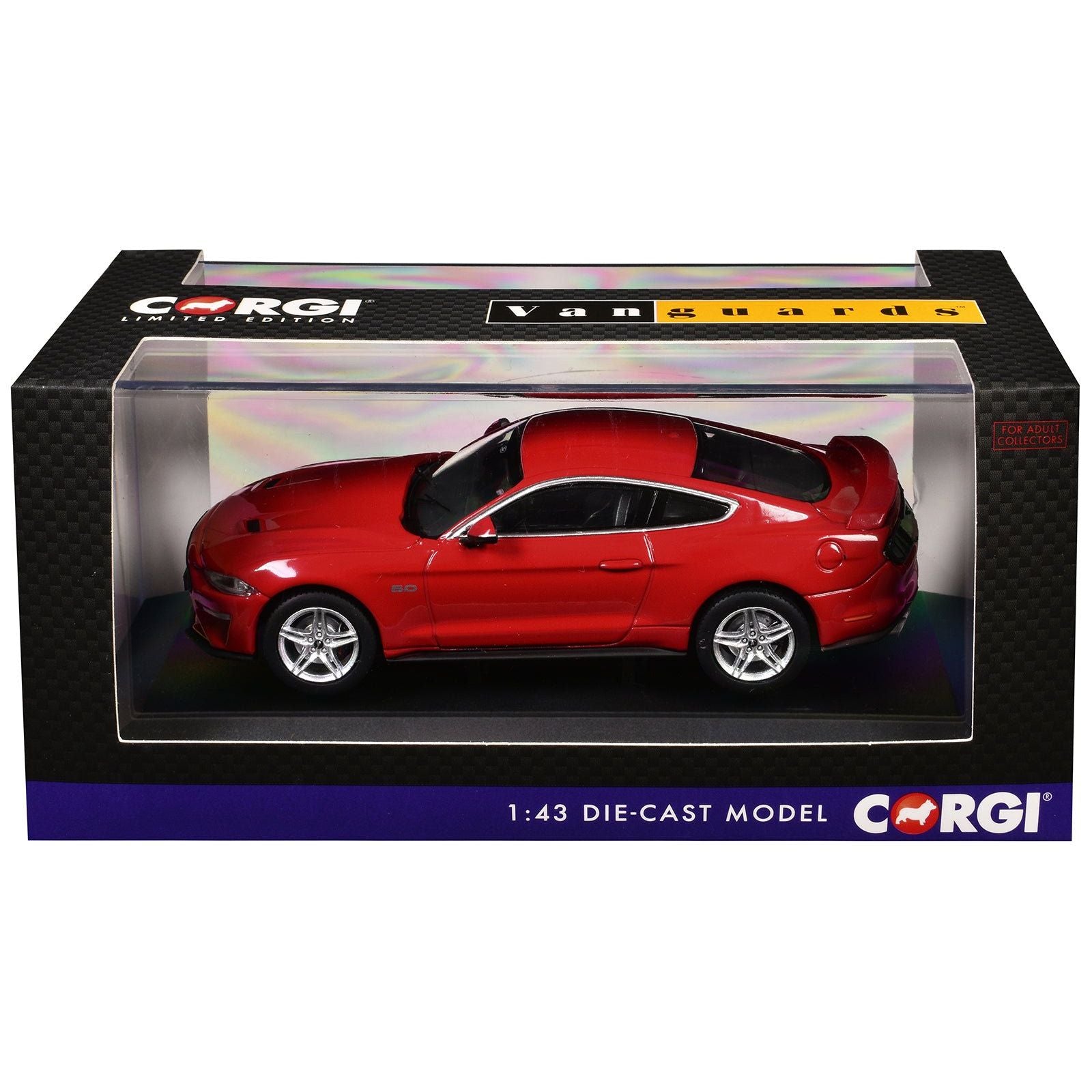 Ford Mustang Mk6 GT Fastback 5.0 RHD (Right Hand Drive) Race Red "Vanguards" Series 1/43 Diecast Model Car by Corgi - Corgi - ModelCars.com