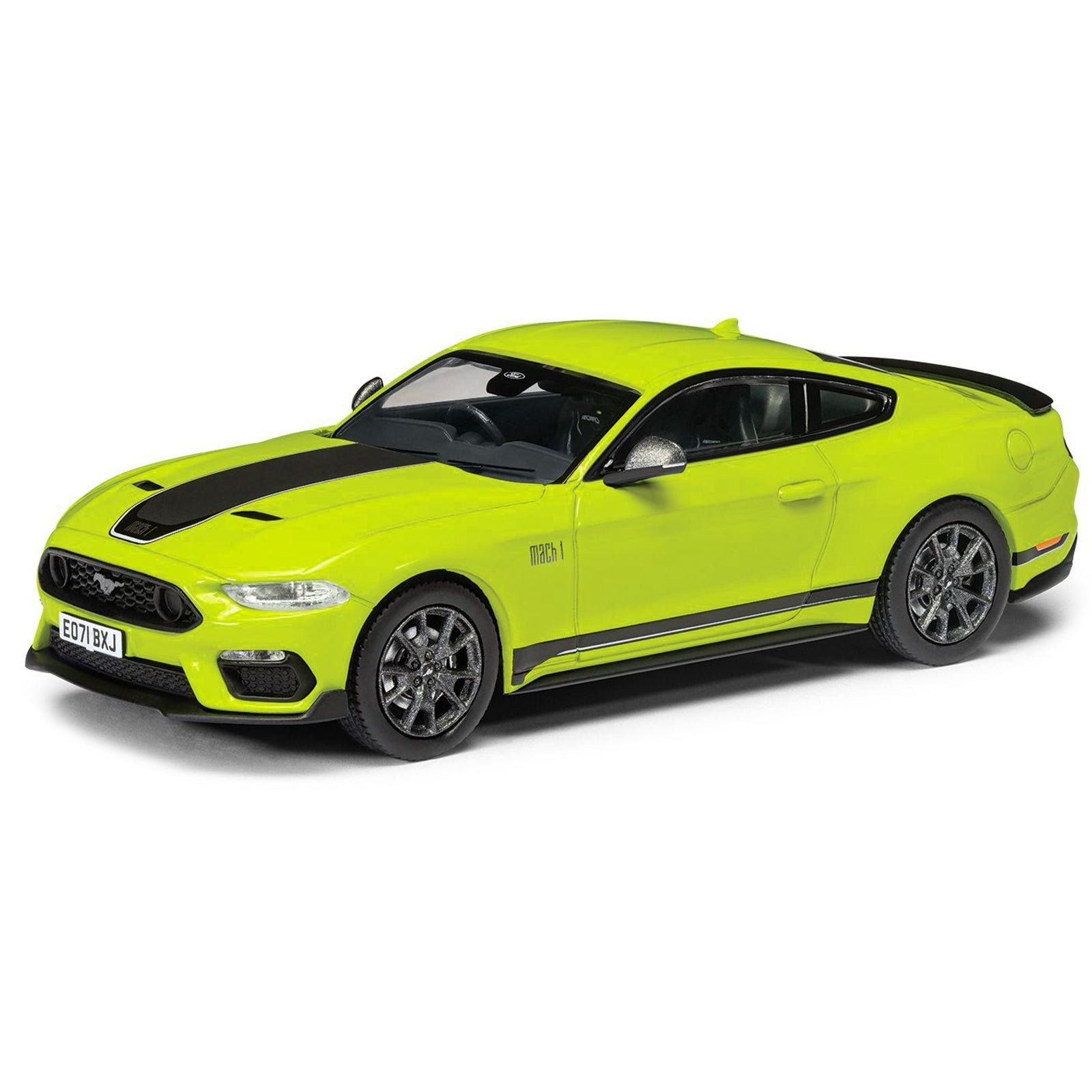 Ford Mustang Mk6 Mach 1 RHD (Right Hand Drive) Grabber Yellow with Black Stripes "Vanguards" Series 1/43 Diecast Model Car by Corgi - Corgi - ModelCars.com