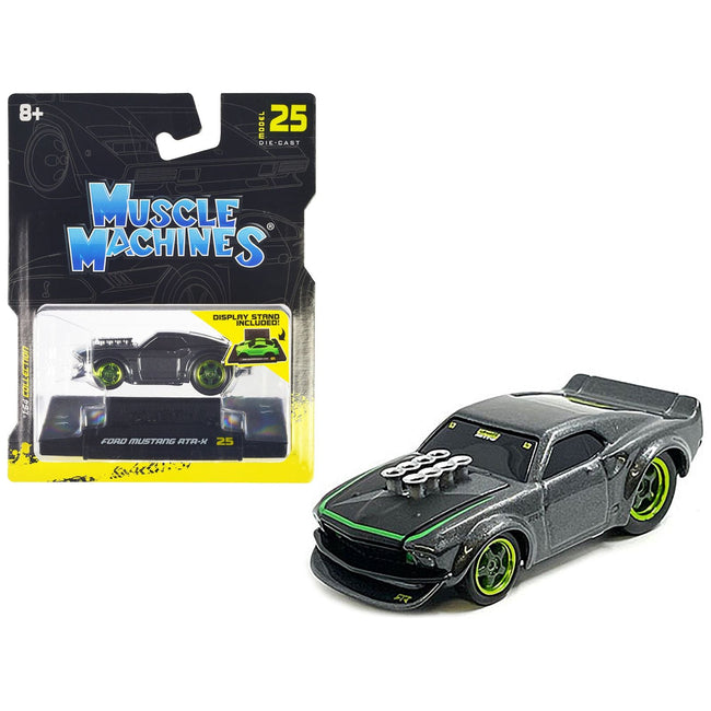 Ford Mustang RTR - X Gray Metallic 1/64 Diecast Model Car by Muscle Machines - Muscle Machines - ModelCars.com
