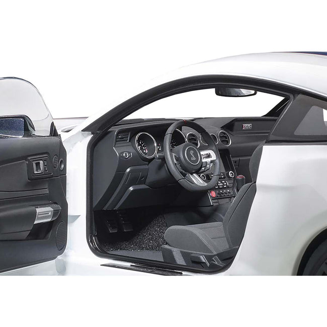 Ford Mustang Shelby GT - 350R Oxford White with Lightning Blue Stripes 1/18 Model Car by Autoart - Autoart - ModelCars.com