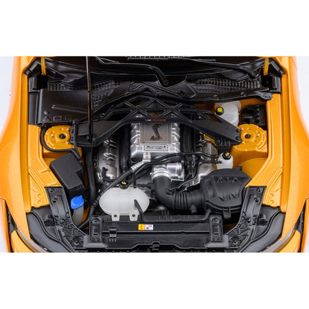 Ford Mustang Shelby GT500 Cyber Orange Metallic with Black Stripes 1/18 Model Car by Autoart-Autoart-ModelCars.com
