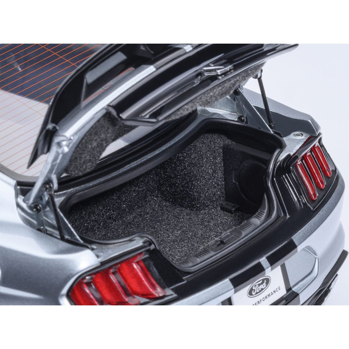 Ford Mustang Shelby GT500 Iconic Silver Metallic with Black Stripes 1/18 Model Car by Autoart-Autoart-ModelCars.com