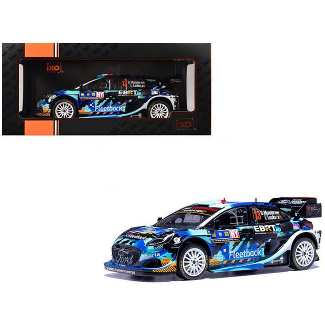 Ford Puma Rally1 13 Gregoire Munster - Louis Louka "Central European Rally" (2023) 1/18 Diecast Model Car by IXO Models - IXO - ModelCars.com