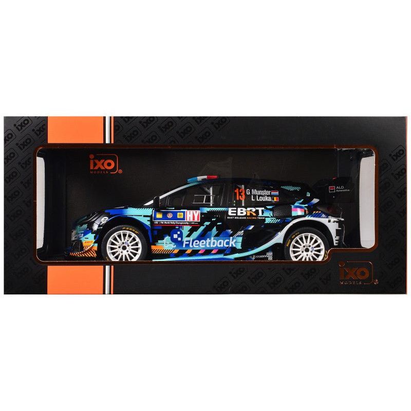 Ford Puma Rally1 #13 Gregoire Munster - Louis Louka "Central European Rally" (2023) 1/18 Diecast Model Car by IXO Models-IXO-ModelCars.com