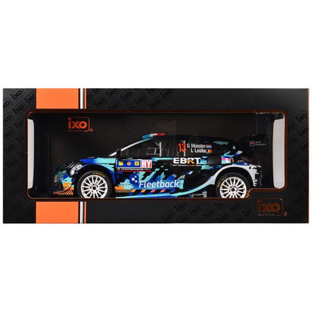 Ford Puma Rally1 #13 Gregoire Munster - Louis Louka "Central European Rally" (2023) 1/18 Diecast Model Car by IXO Models-IXO-ModelCars.com