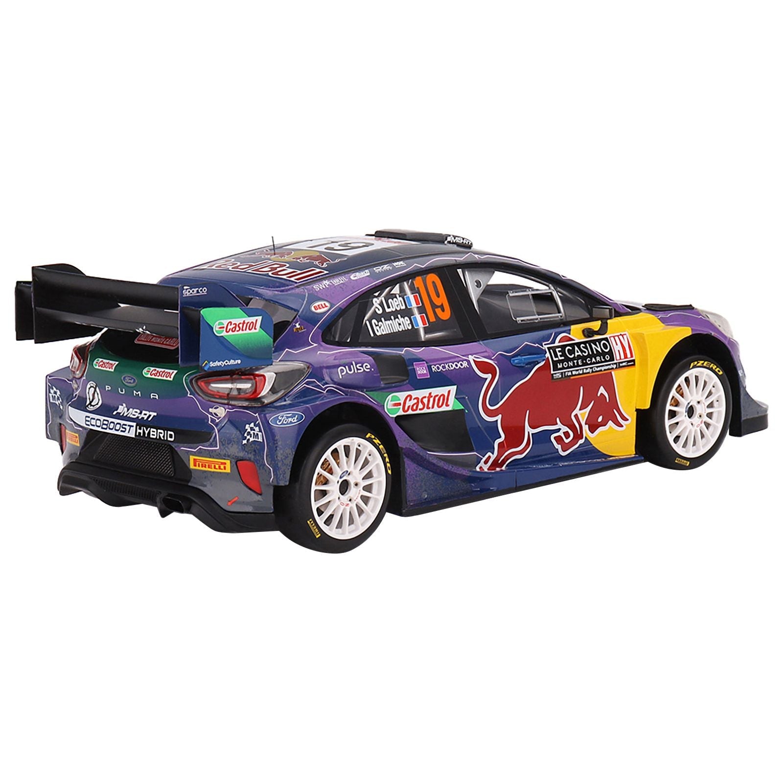 Ford Puma Rally1 19 Sebastien Loeb - Isabelle Galmiche "M - Sport Ford WRT" Winner "Monte Carlo Rally" (2022) 1/18 Model Car by Top Speed - Top Speed - ModelCars.com