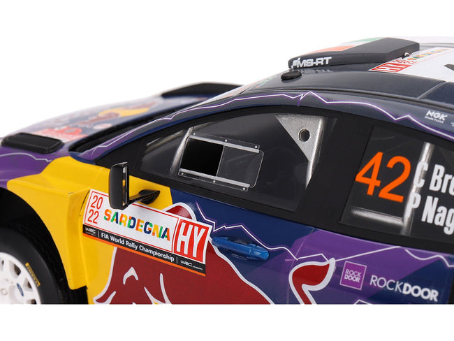 Ford Puma Rally1 #42 Craig Breen - Paul Nagle "M-Sport Ford WRT" 2nd Place "Rally Italia Sardegna" (2022) 1/18 Model Car by Top Speed-Top Speed-ModelCars.com