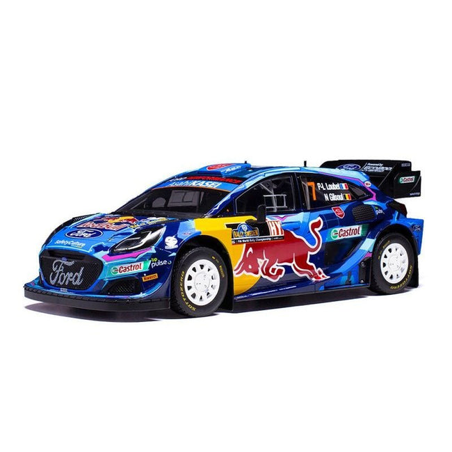Ford Puma Rally1 #7 Pierre-Louis Loubet - Nicolas Gilsoul "Rally Sweden" (2023) 1/18 Diecast Model Car by IXO Models-IXO-ModelCars.com