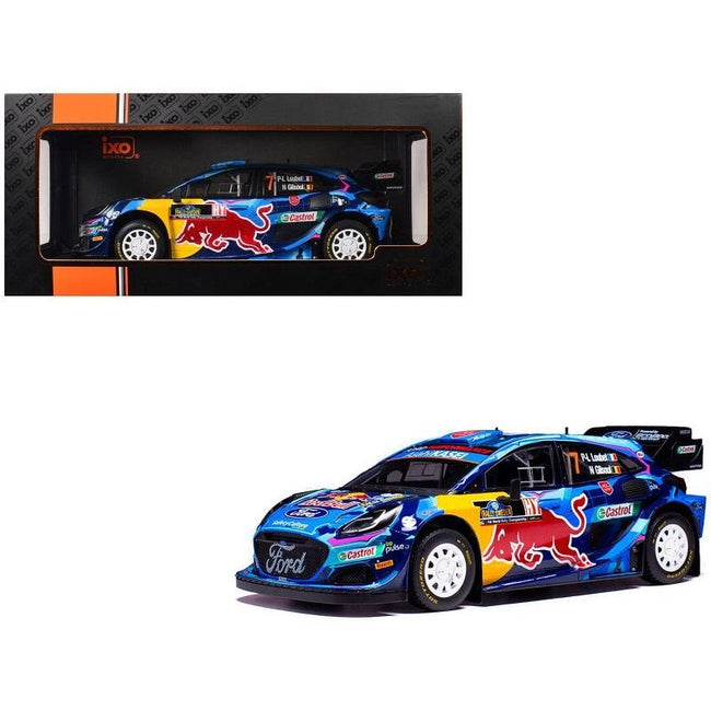 Ford Puma Rally1 #7 Pierre-Louis Loubet - Nicolas Gilsoul "Rally Sweden" (2023) 1/18 Diecast Model Car by IXO Models-IXO-ModelCars.com