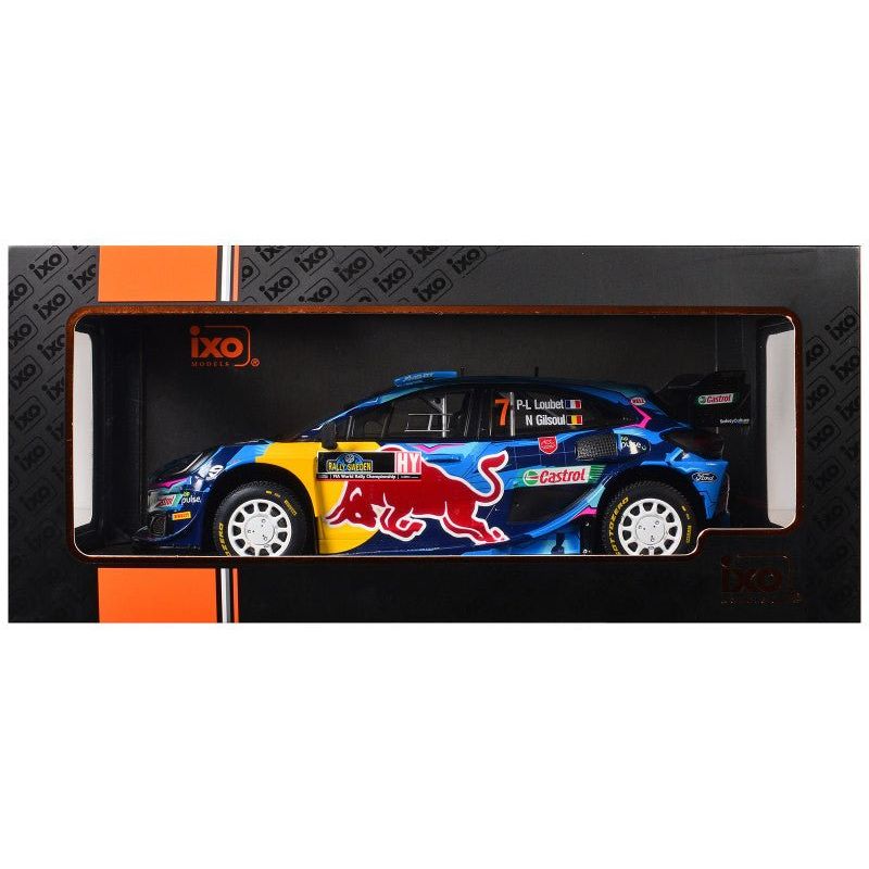 Ford Puma Rally1 #7 Pierre-Louis Loubet - Nicolas Gilsoul "Rally Sweden" (2023) 1/18 Diecast Model Car by IXO Models-IXO-ModelCars.com