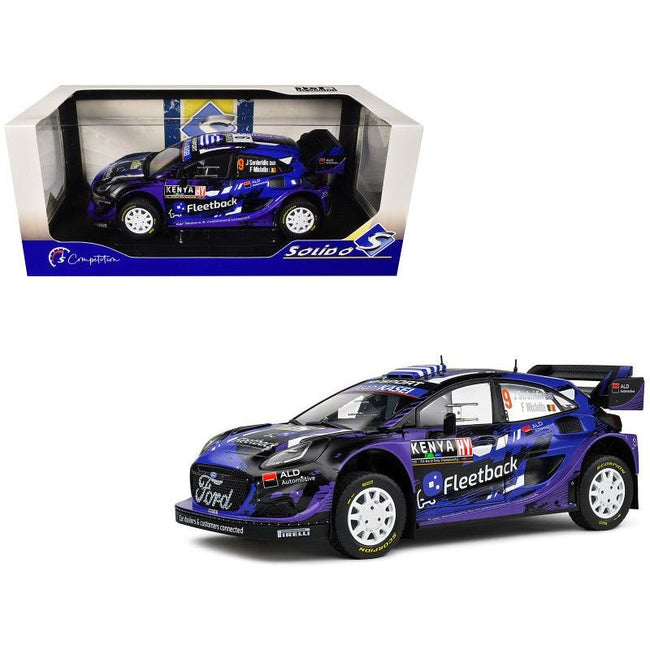 Ford Puma Rally1 Hybrid 9 Jourdan Serderidis - Frederic Miclotte "Safari Rally Kenya" (2022) "Competition" Series 1/18 Diecast Model Car by Solido - Solido - ModelCars.com