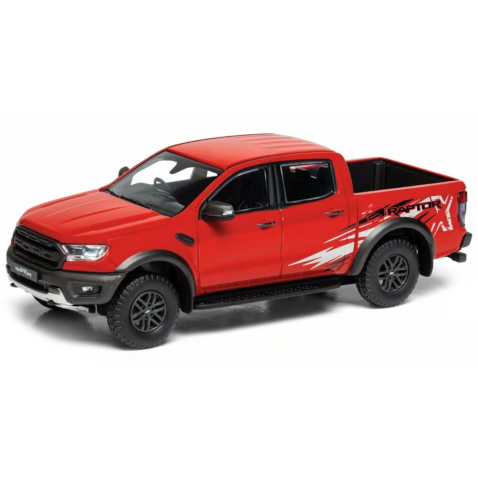 Ford Ranger Raptor X SE Pickup Truck RHD (Right Hand Drive) True Red with Graphics "Vanguards" Series 1/43 Diecast Model Car by Corgi - Corgi - ModelCars.com